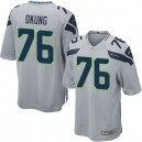 Youth Nike Seattle Seahawks &76 Russell Okung Elite Grey Alternate NFL Jersey