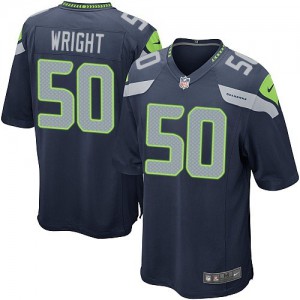 Jeunesse Nike Seattle Seahawks # 50 K.J. Wright élite bleu acier équipe NFL Maillot Magasin de couleur