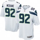 Youth Nike Seattle Seahawks &92 Brandon Mebane Elite White NFL Jersey