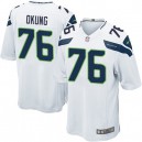 Youth Nike Seattle Seahawks &76 Russell Okung Elite White NFL Jersey