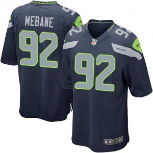 Jeunesse Nike Seattle Seahawks # 92 Brandon Mebane Élite bleu acier équipe NFL Maillot Magasin de couleur