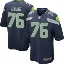 Youth Nike Seattle Seahawks &76 Russell Okung Elite Steel Blue Team Color NFL Jersey