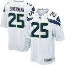 Youth Nike Seattle Seahawks &25 Richard Sherman Elite White NFL Jersey