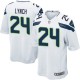 Youth Nike Seattle Seahawks &24 Marshawn Lynch Elite White NFL Jersey