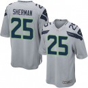 Youth Nike Seattle Seahawks &25 Richard Sherman Elite Grey Alternate NFL Jersey