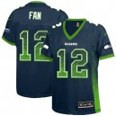 Women Nike Seattle Seahawks 12th Fan Elite Navy Blue Drift Fashion NFL Jersey