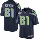 Youth Nike Seattle Seahawks &81 Kevin Norwood Elite Steel Blue Team Color NFL Jersey