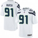 Youth Nike Seattle Seahawks &91 Cassius Marsh Elite White NFL Jersey