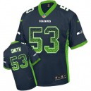Men Nike Seattle Seahawks &53 Malcolm Smith Elite Navy Blue Drift Fashion NFL Jersey