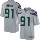 Youth Nike Seattle Seahawks &91 Cassius Marsh Elite Grey Alternate NFL Jersey