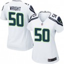 Women Nike Seattle Seahawks &50 K.J. Wright Elite White NFL Jersey