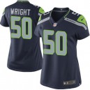Women Nike Seattle Seahawks &50 K.J. Wright Elite Steel Blue Team Color NFL Jersey