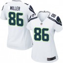Women Nike Seattle Seahawks &86 Zach Miller Elite White NFL Jersey
