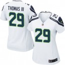 Women Nike Seattle Seahawks &29 Earl Thomas III Elite White NFL Jersey