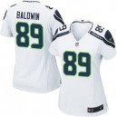Women Nike Seattle Seahawks &89 Doug Baldwin Elite White NFL Jersey