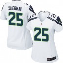 Women Nike Seattle Seahawks &25 Richard Sherman Elite White NFL Jersey
