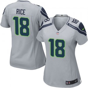 Femmes Nike Seattle Seahawks # 18 Sidney Rice Élite gris remplaçant NFL Maillot Magasin