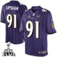 Youth Nike Baltimore Ravens &91 Courtney Upshaw Elite Purple Team Color Super Bowl XLVII NFL Jersey