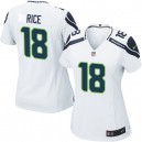 Women Nike Seattle Seahawks &18 Sidney Rice Elite White NFL Jersey