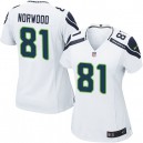 Women Nike Seattle Seahawks &81 Kevin Norwood Elite White NFL Jersey