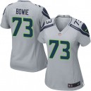 Women Nike Seattle Seahawks &73 Michael Bowie Elite Grey Alternate NFL Jersey