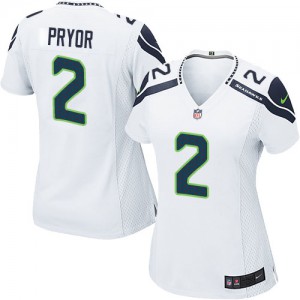 Femmes Nike Seattle Seahawks # 2 Alain Pryor Élite blanc NFL Maillot Magasin