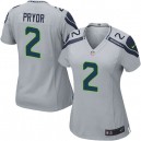 Women Nike Seattle Seahawks &2 Terrelle Pryor Elite Grey Alternate NFL Jersey