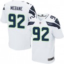 Men Nike Seattle Seahawks &92 Brandon Mebane Elite White NFL Jersey