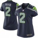 Women Nike Seattle Seahawks &2 Terrelle Pryor Elite Steel Blue Team Color NFL Jersey