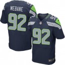 Men Nike Seattle Seahawks &92 Brandon Mebane Elite Steel Blue Team Color NFL Jersey