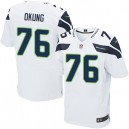 Men Nike Seattle Seahawks &76 Russell Okung Elite White NFL Jersey