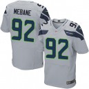 Men Nike Seattle Seahawks &92 Brandon Mebane Elite Grey Alternate NFL Jersey