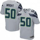 Men Nike Seattle Seahawks &50 K.J. Wright Elite Grey Alternate NFL Jersey