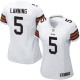 Women Nike Cleveland Browns &5 Spencer Lanning Elite White NFL Jersey