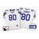 Mitchell And Ness Seattle Seahawks &80 Steve Largent White Authentic Throwback NFL Jersey