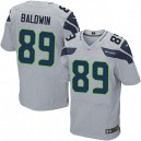 Men Nike Seattle Seahawks &89 Doug Baldwin Elite Grey Alternate NFL Jersey