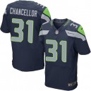 Men Nike Seattle Seahawks &31 Kam Chancellor Elite Steel Blue Team Color NFL Jersey