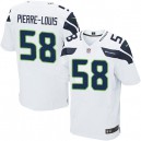 Men Nike Seattle Seahawks &58 Kevin Pierre-Louis Elite White NFL Jersey