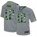 Men Nike Seattle Seahawks 12th Fan Elite New Lights Out Grey NFL Jersey