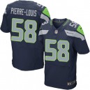 Men Nike Seattle Seahawks &58 Kevin Pierre-Louis Elite Steel Blue Team Color NFL Jersey