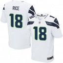 Men Nike Seattle Seahawks &18 Sidney Rice Elite White NFL Jersey