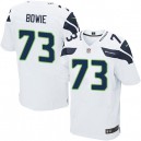 Men Nike Seattle Seahawks &73 Michael Bowie Elite White NFL Jersey