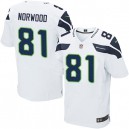Men Nike Seattle Seahawks &81 Kevin Norwood Elite White NFL Jersey