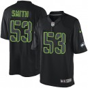 Men Nike Seattle Seahawks &53 Malcolm Smith Elite Black Impact NFL Jersey