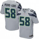 Men Nike Seattle Seahawks &58 Kevin Pierre-Louis Elite Grey Alternate NFL Jersey