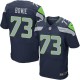Men Nike Seattle Seahawks &73 Michael Bowie Elite Steel Blue Team Color NFL Jersey