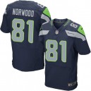 Men Nike Seattle Seahawks &81 Kevin Norwood Elite Steel Blue Team Color NFL Jersey