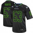Men Nike Seattle Seahawks &53 Malcolm Smith Elite Lights Out Black NFL Jersey