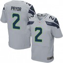 Men Nike Seattle Seahawks &2 Terrelle Pryor Elite Grey Alternate NFL Jersey