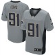Men Nike St. Louis Rams &91 Chris Long Elite Grey Shadow NFL Jersey